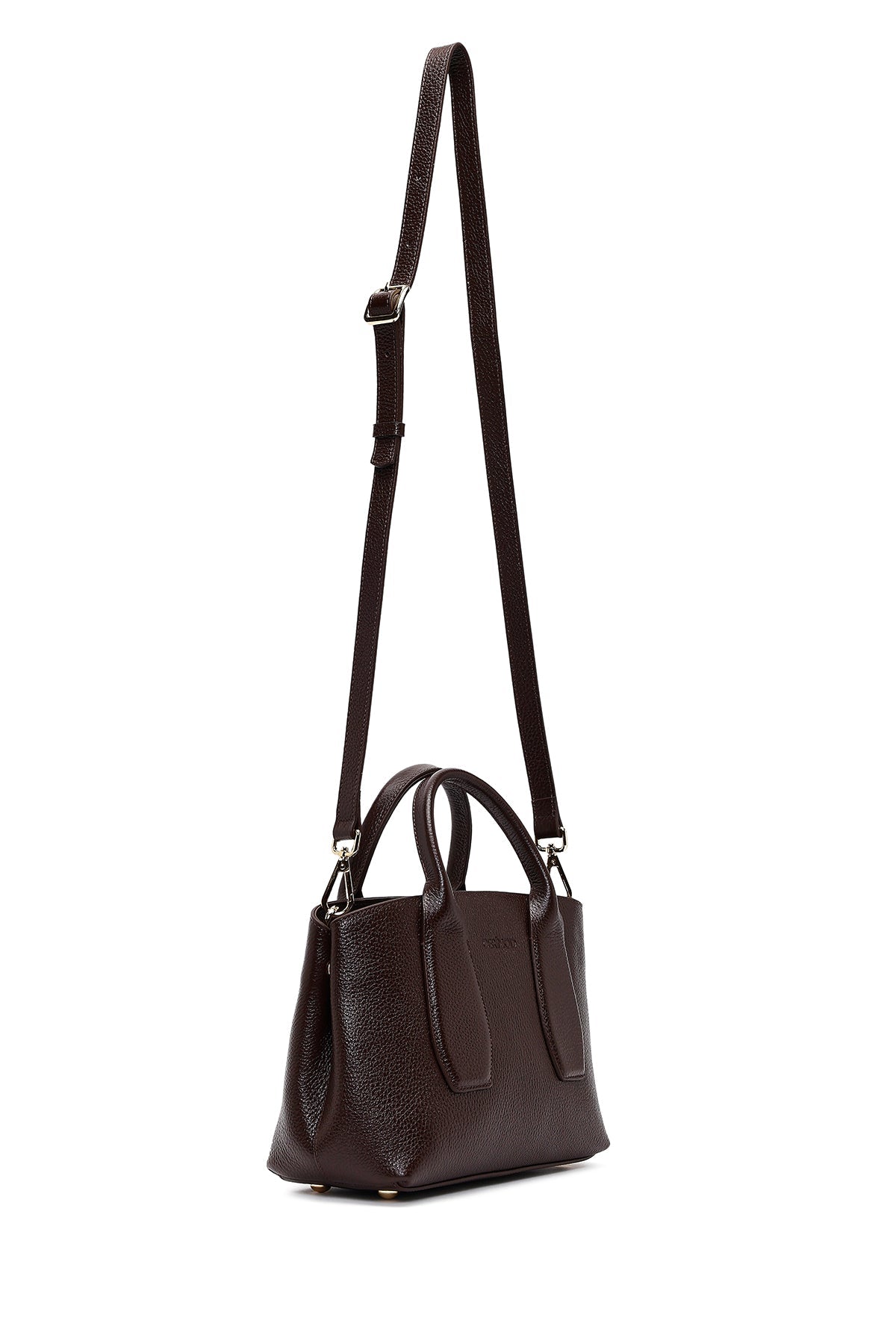 Kadın Kahverengi Uzun Askılı Deri Kol Çantası