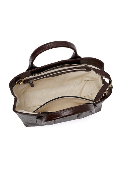 Kadın Kahverengi Uzun Askılı Deri Kol Çantası