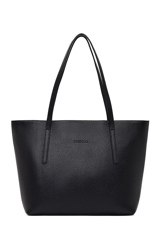 Kadın Siyah Deri Omuz Çantası