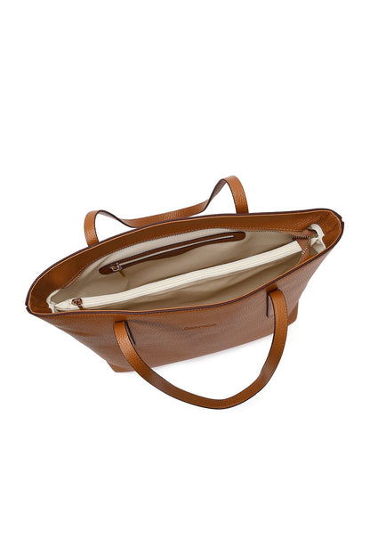 Kadın Taba Deri Omuz Çantası