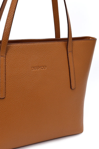 Kadın Taba Deri Omuz Çantası