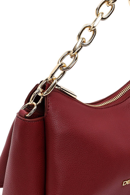 Kadın Bordo Uzun Askılı Çapraz Çanta