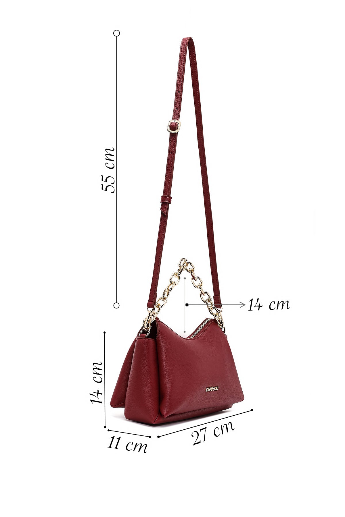 Kadın Bordo Uzun Askılı Çapraz Çanta
