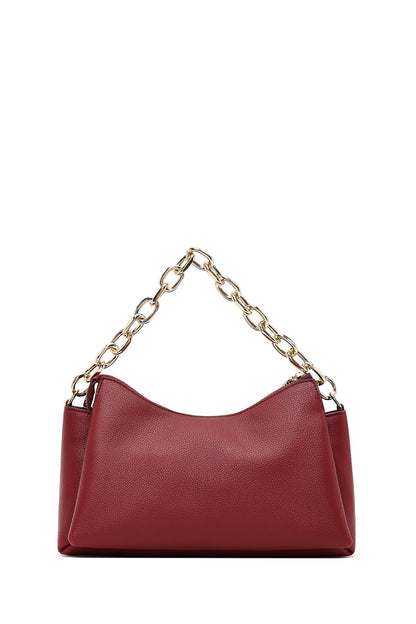 Kadın Bordo Uzun Askılı Çapraz Çanta