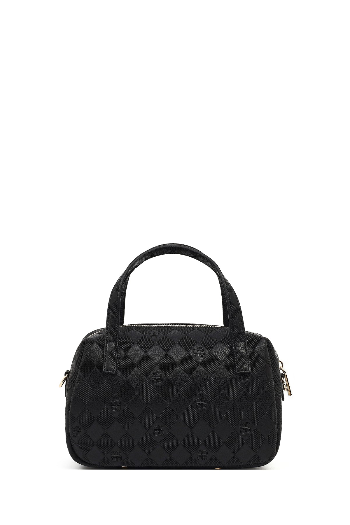 Kadın Siyah Uzun Askılı Baskılı Çapraz Çanta