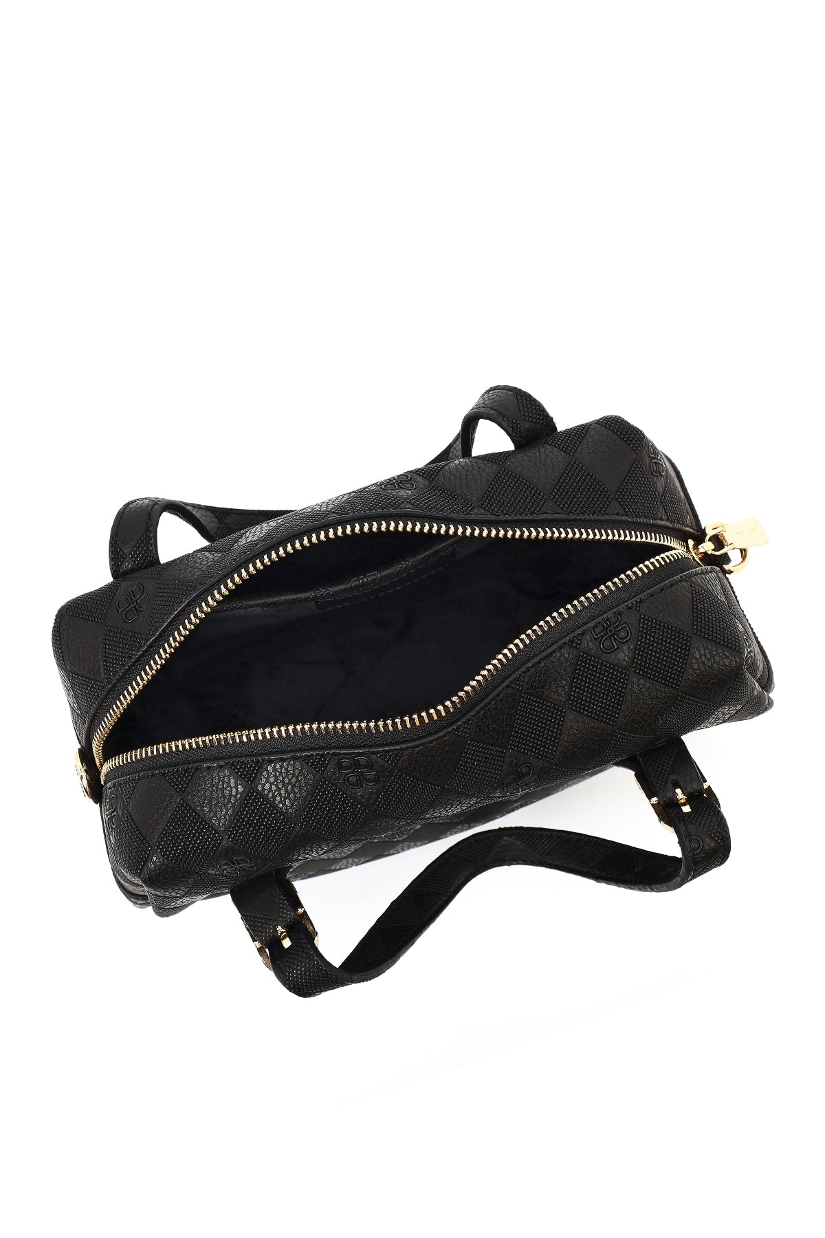 Kadın Siyah Uzun Askılı Baskılı Çapraz Çanta