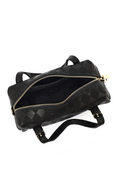 Kadın Siyah Uzun Askılı Baskılı Çapraz Çanta