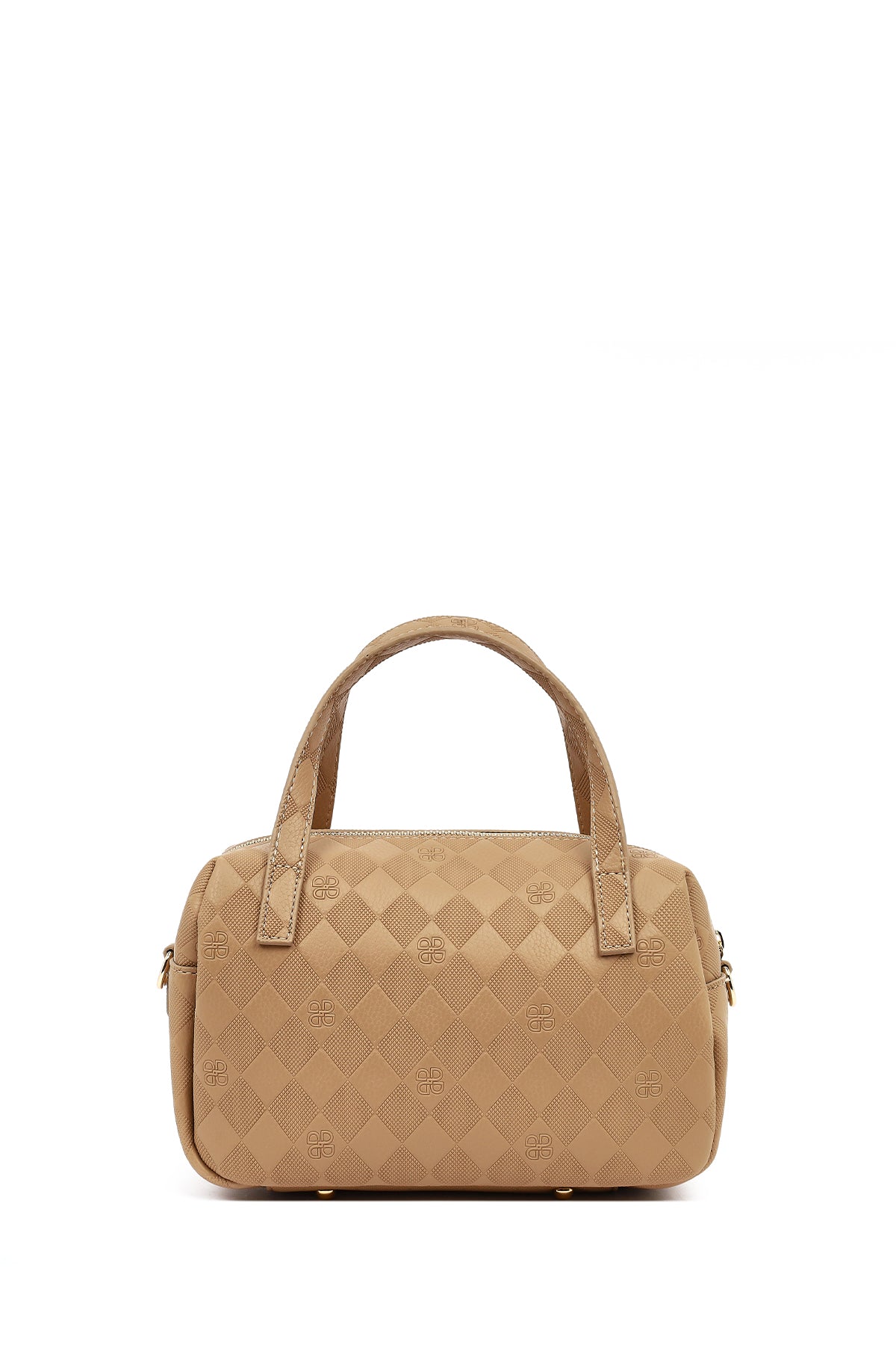 Kadın Bej Uzun Askılı Baskılı Çapraz Çanta