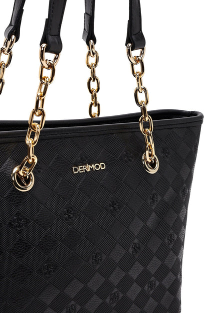 Kadın Siyah Baskılı Omuz Çantası