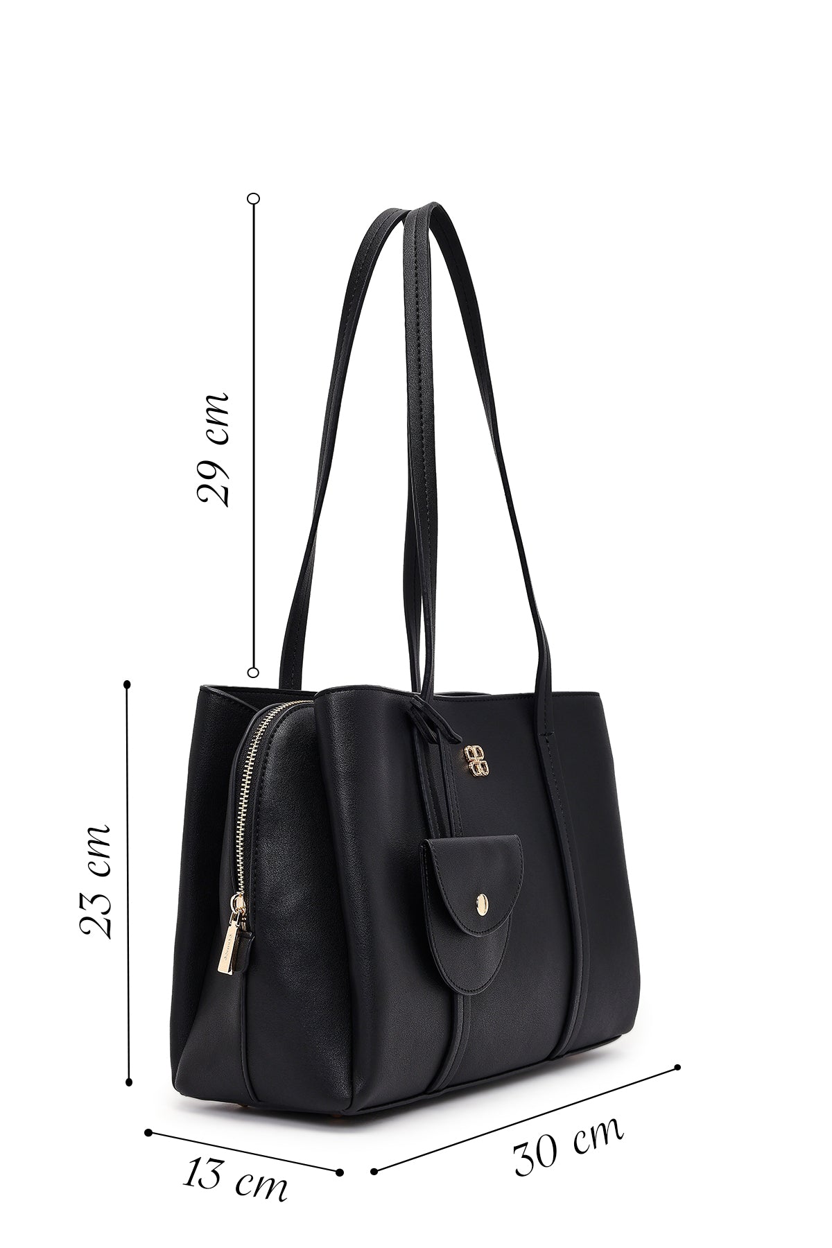 Kadın Siyah Aksesuarlı Omuz Çantası