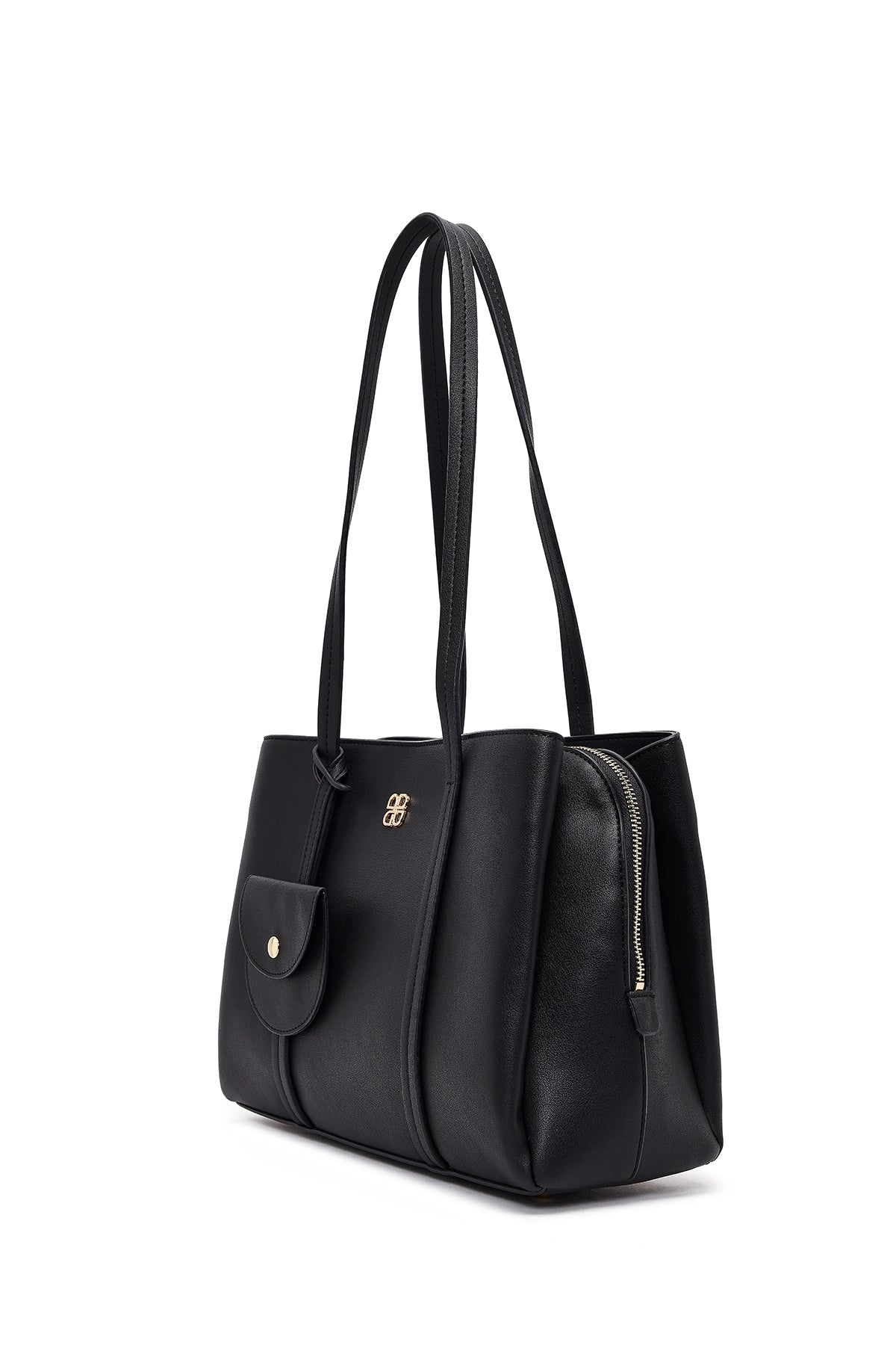 Kadın Siyah Aksesuarlı Omuz Çantası