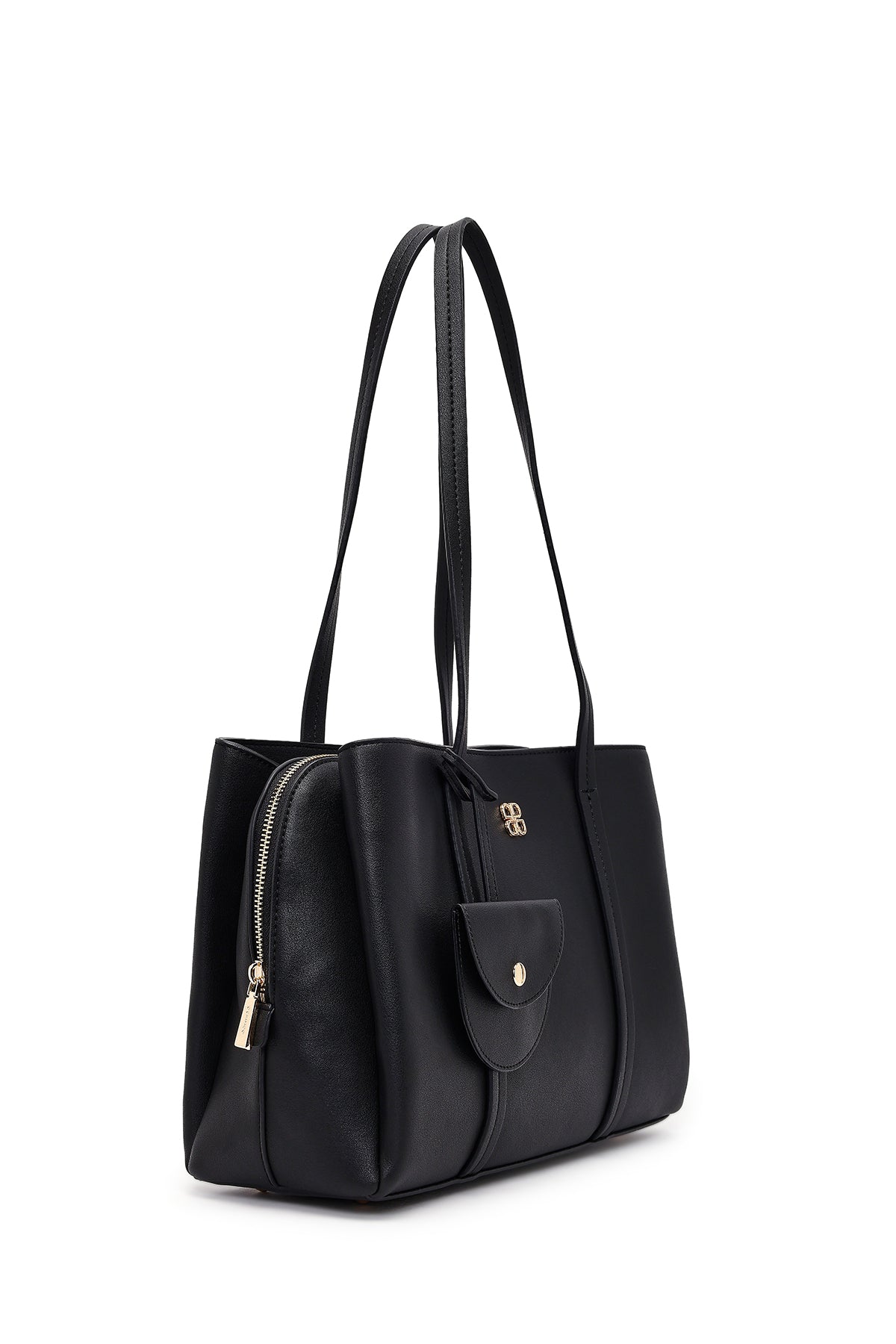 Kadın Siyah Aksesuarlı Omuz Çantası