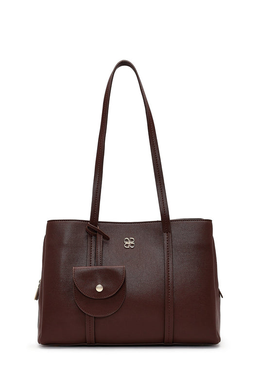 Kadın Kahverengi Aksesuarlı Omuz Çantası