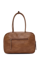 Kadın Kahverengi Uzun Askılı Desenli Kol Çantası