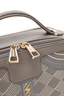 Kadın Vizon Uzun Askılı Baskılı Omuz Çantası