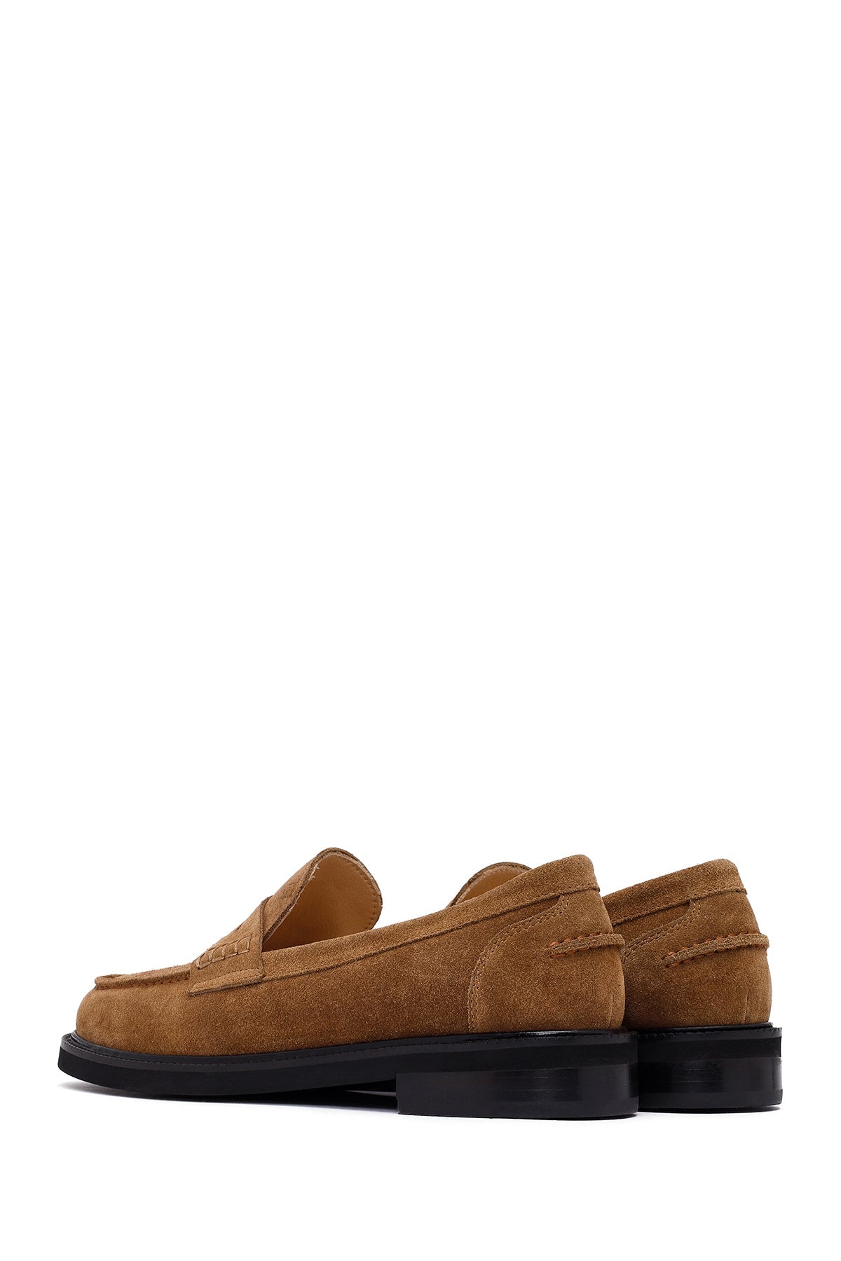Kadın Vizon Süet Deri Maskülen Loafer