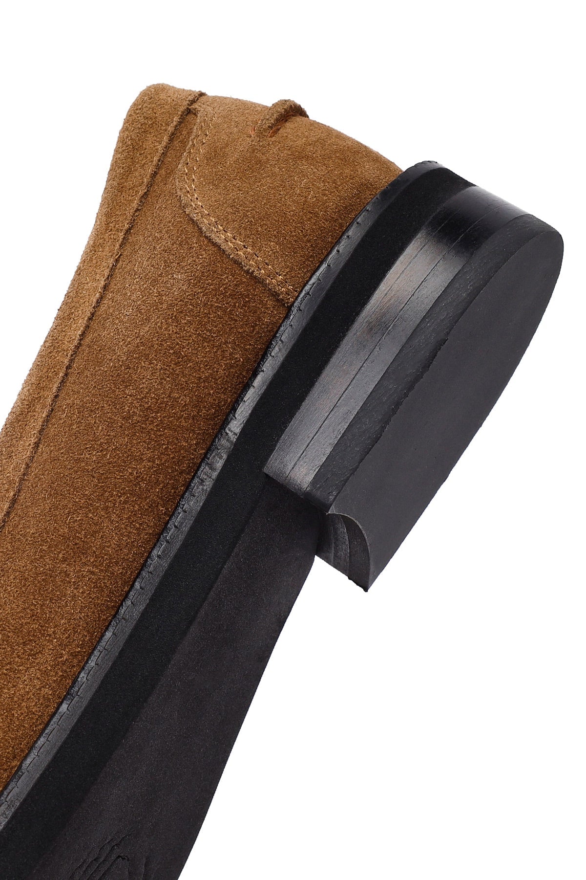 Kadın Vizon Süet Deri Maskülen Loafer