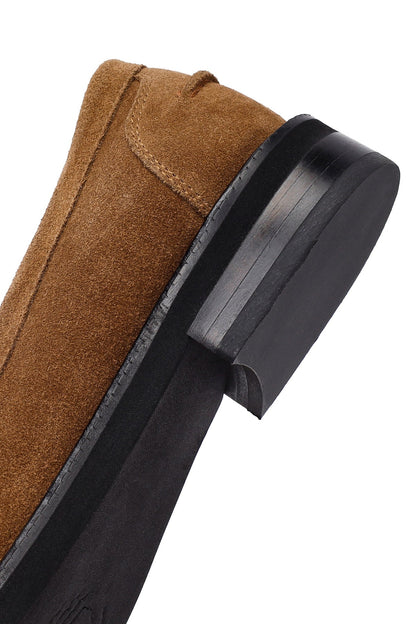 Kadın Vizon Süet Deri Maskülen Loafer