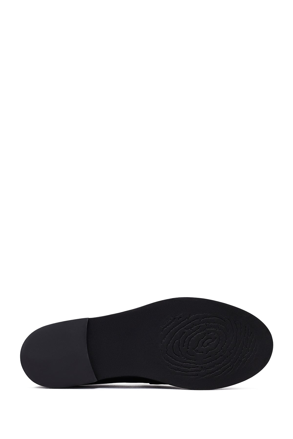 Kadın Siyah Deri Maskülen Loafer