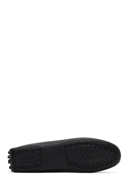 Kadın Siyah Püsküllü Deri Loafer