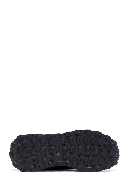 Kadın Siyah Bağcıklı Kalın Tabanlı Deri Sneaker