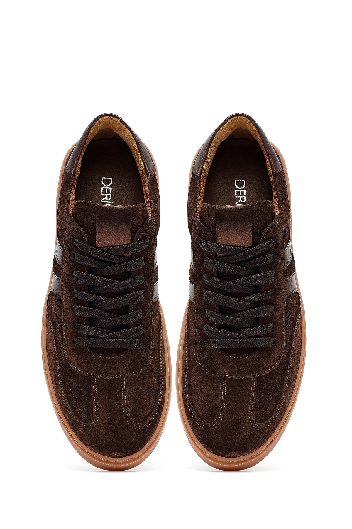 Kadın Kahverengi Bağcıklı Süet Deri Sneaker
