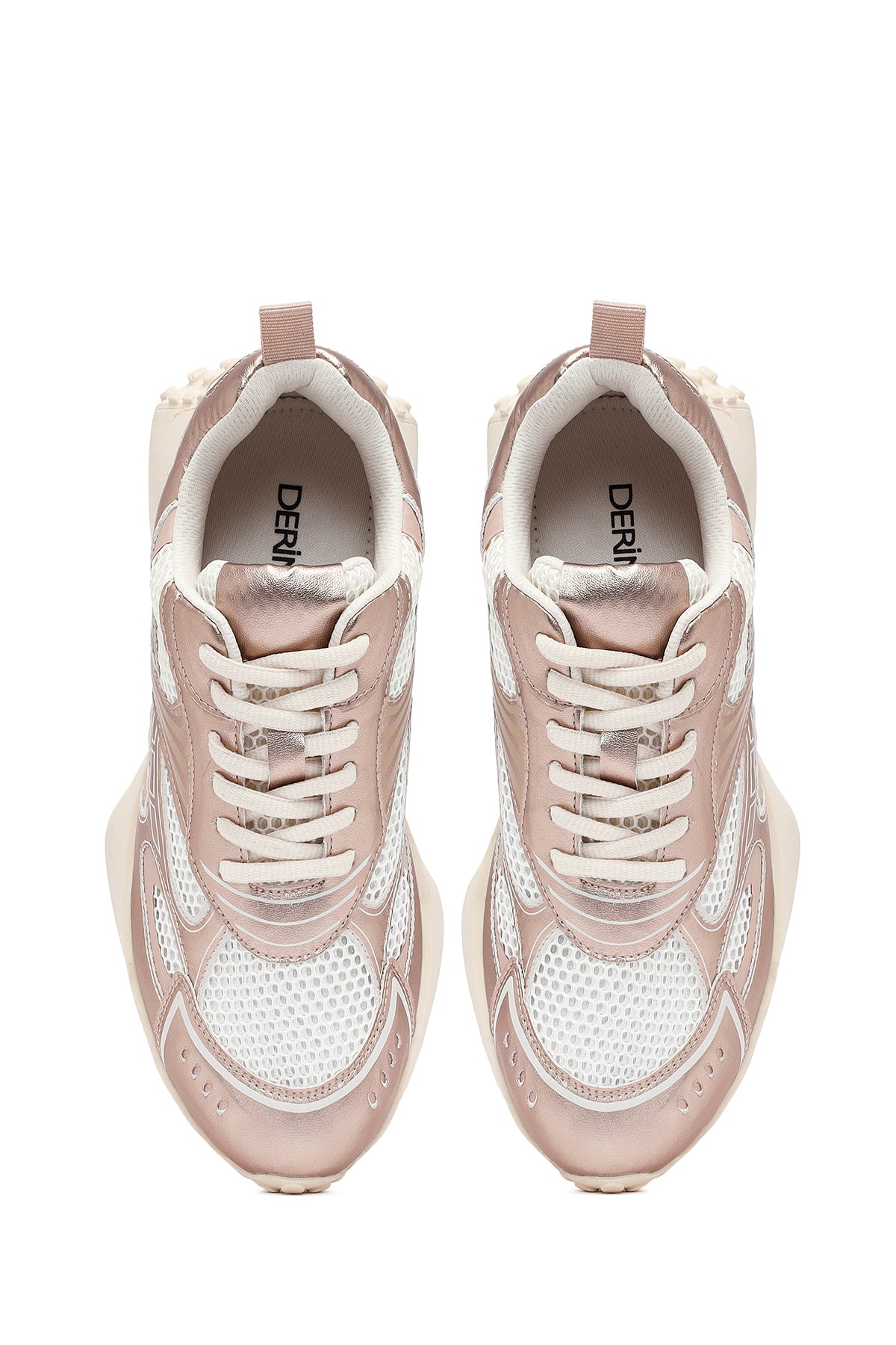 Kadın Pembe Bağcıklı Kalın Tabanlı Sneaker