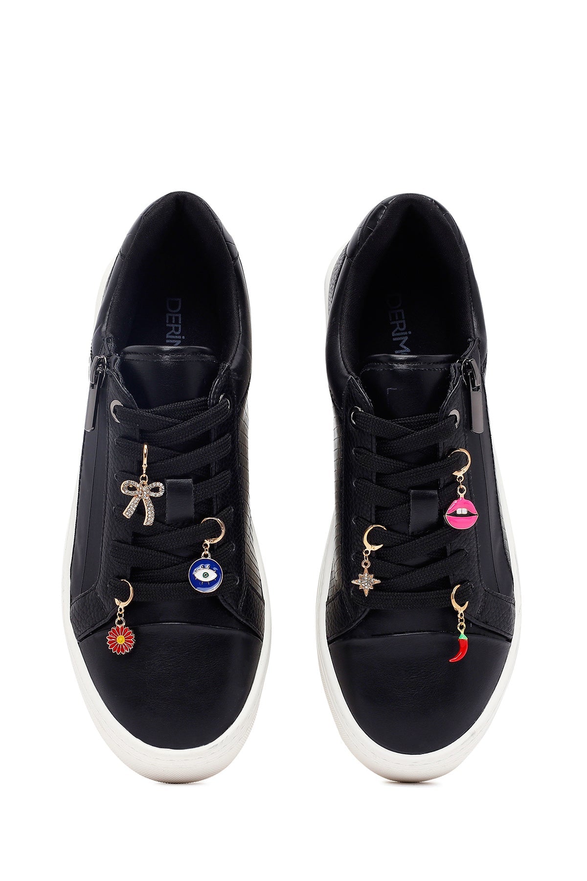 Kadın Siyah Bağcıklı Kalın Tabanlı Sneaker