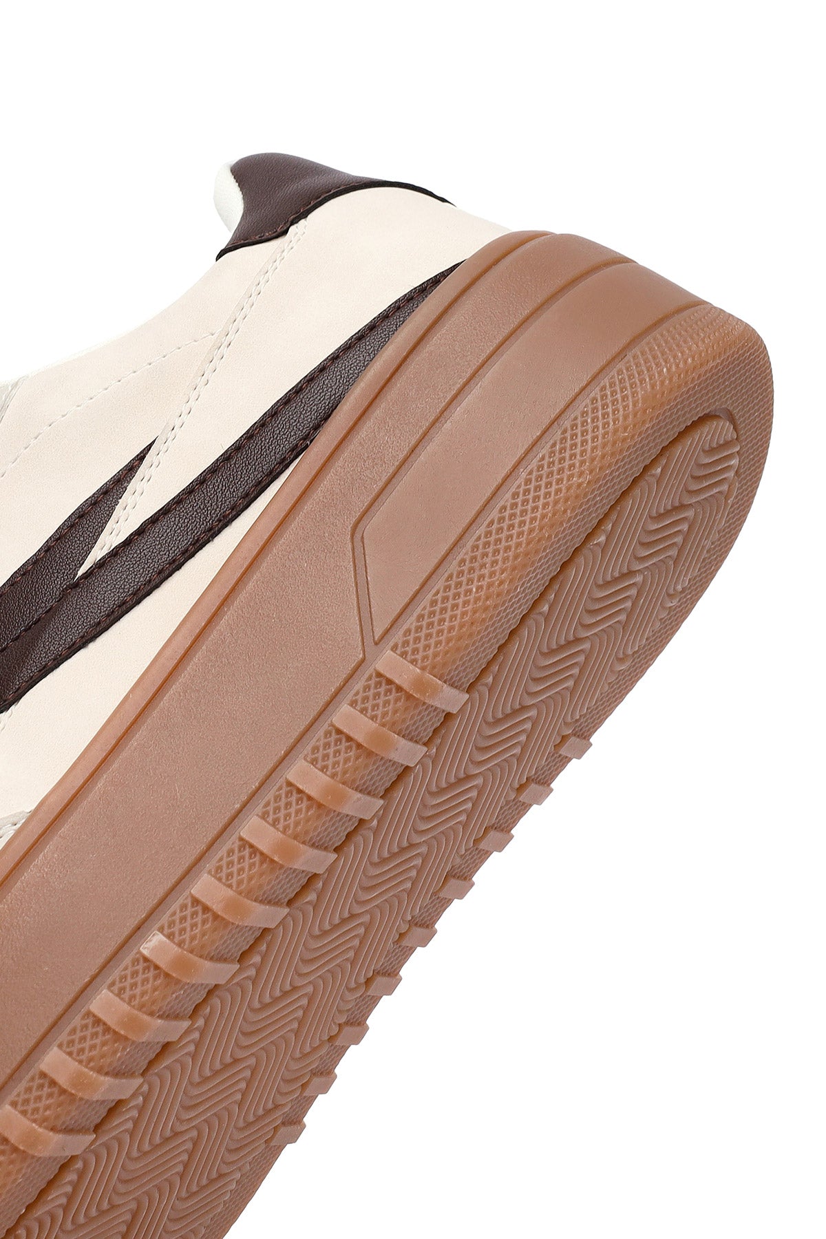 Kadın Bej Bağcıklı Kalın Tabanlı Sneaker
