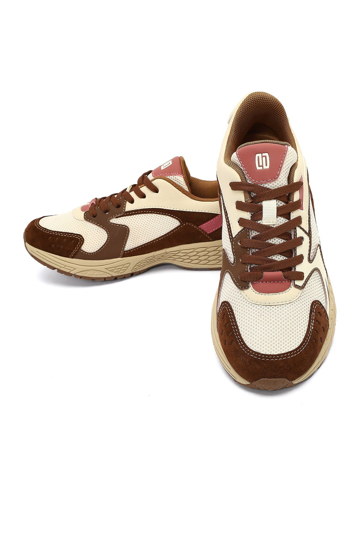 Derimod Studio Kadın Bej Bağcıklı Kalın Tabanlı Sneaker