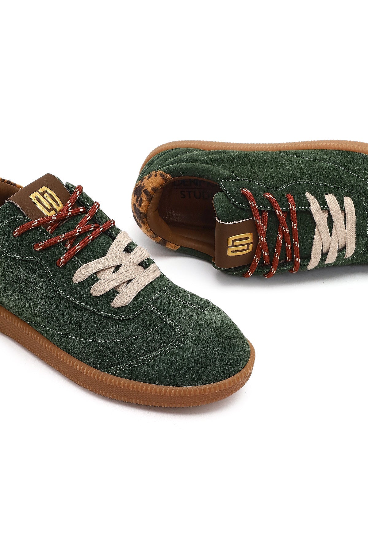 Derimod Studio Kadın Yeşil Bağcıklı Süet Sneaker