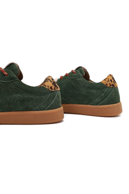 Derimod Studio Kadın Yeşil Bağcıklı Süet Sneaker