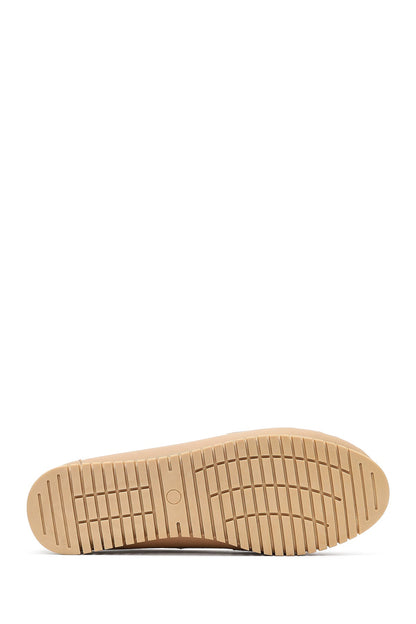 Kadın Bej Tokalı Loafer