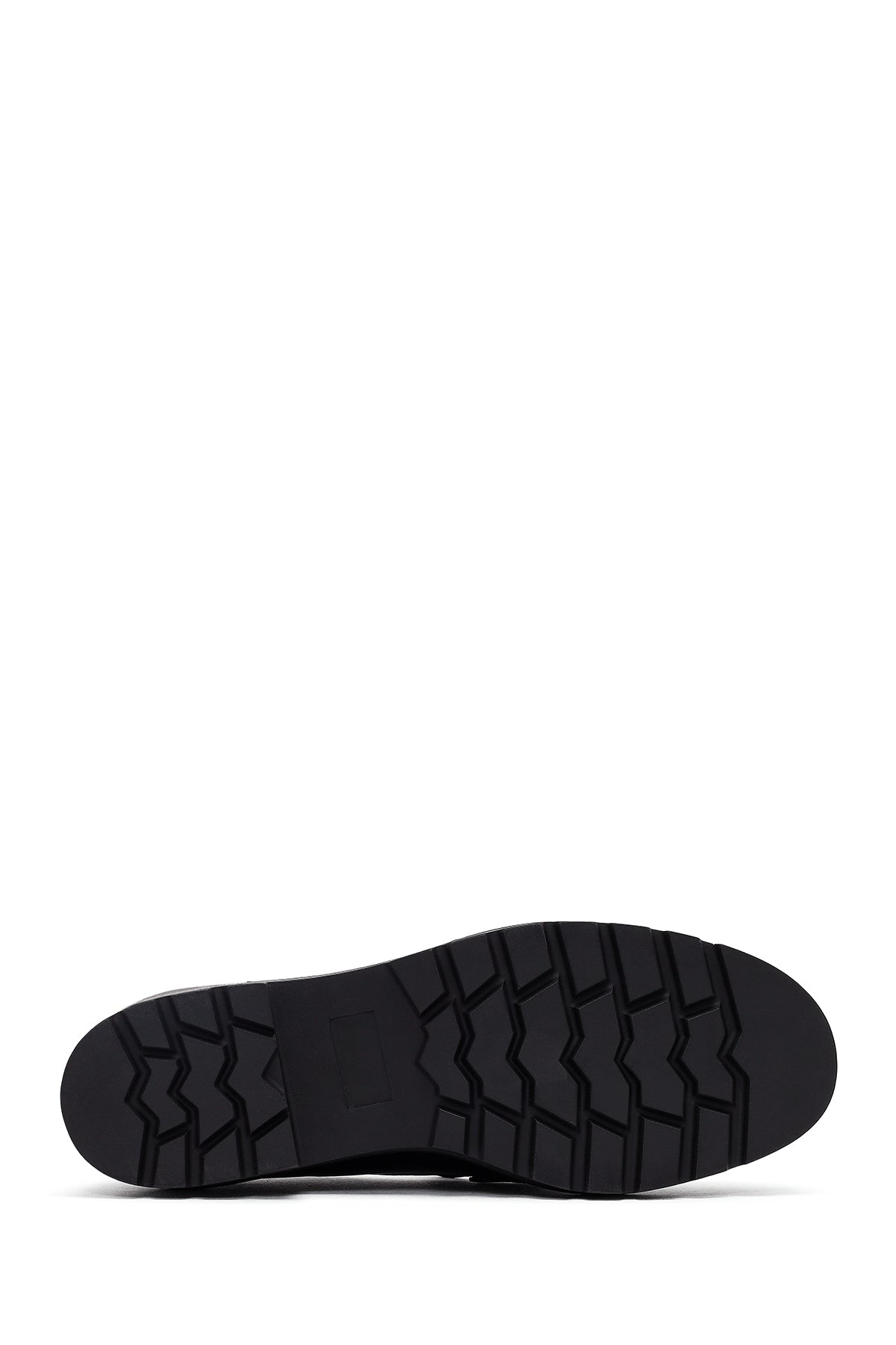 Kadın Siyah Tokalı Kalın Tabanlı Maskülen Loafer