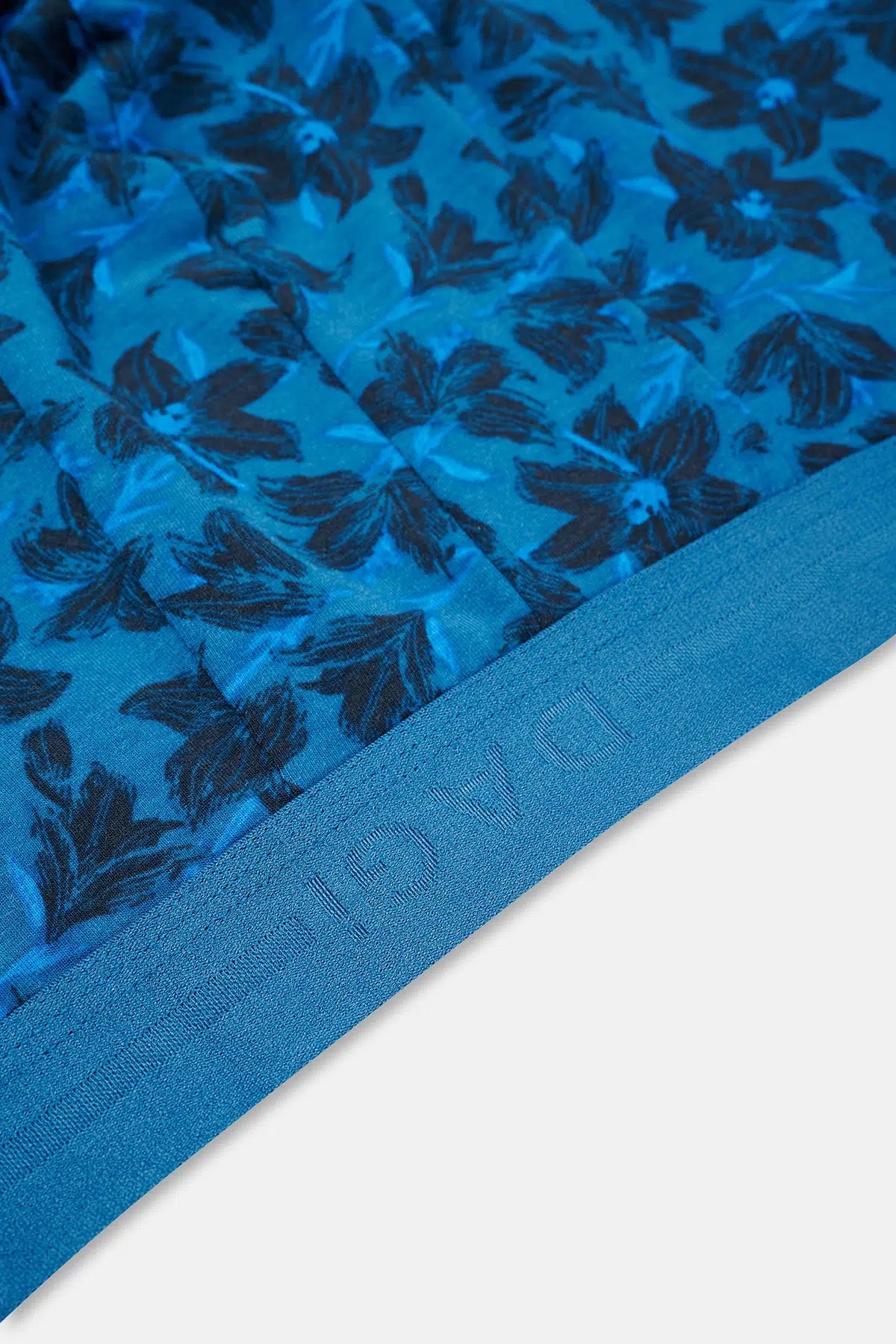 Mavi-siyah 5210 3'lü Desenli Pamuk Boxer