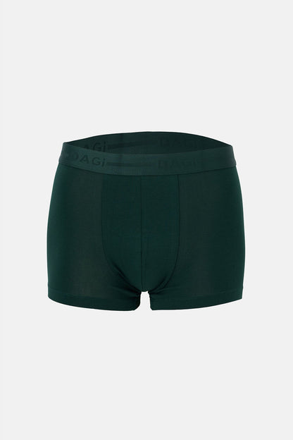 Açık Mavi-koyu Yeşil 5210 3'lü Desenli Pamuk Boxer