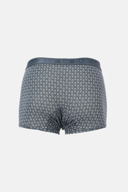 Koyu Gri Desenli Micro Modal Boxer
