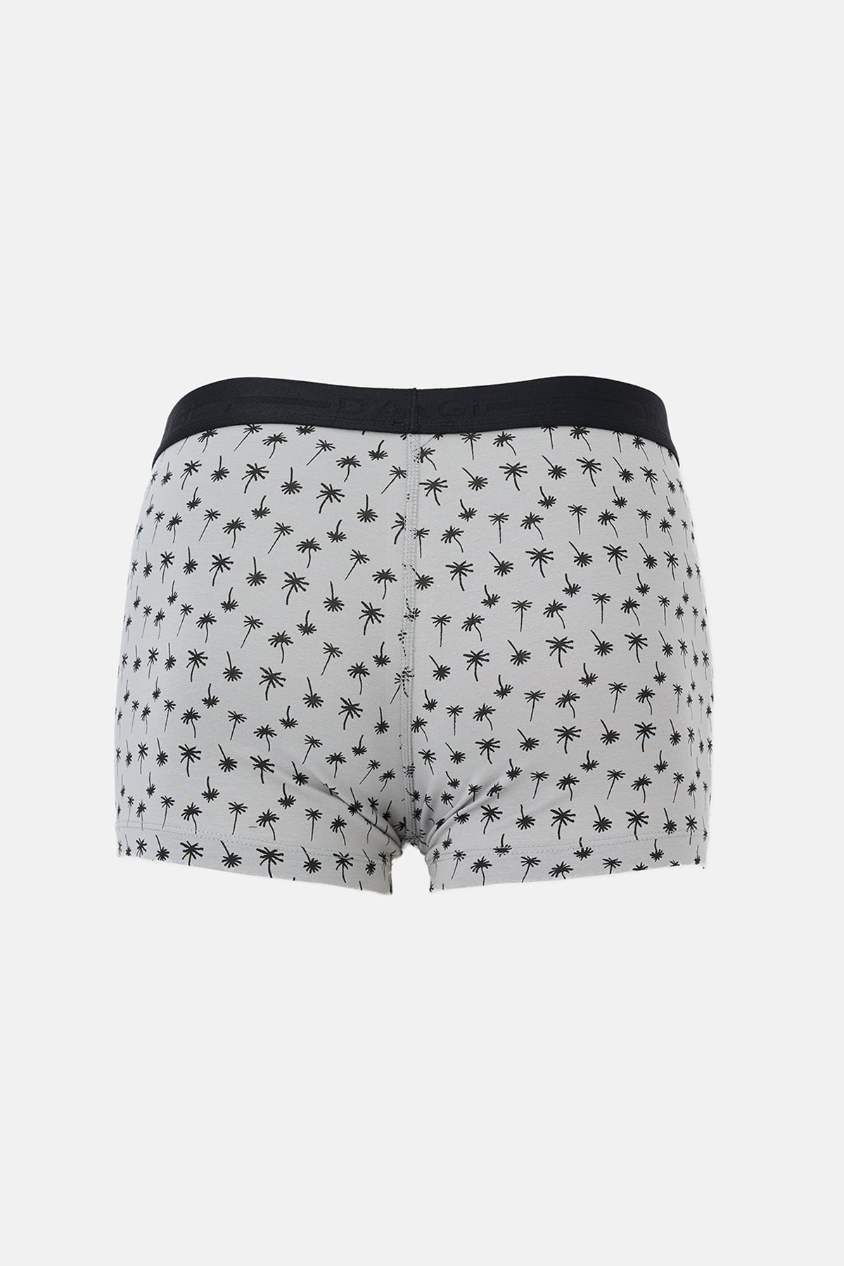 Gri-siyah 2'li Desenli Pamuk Boxer