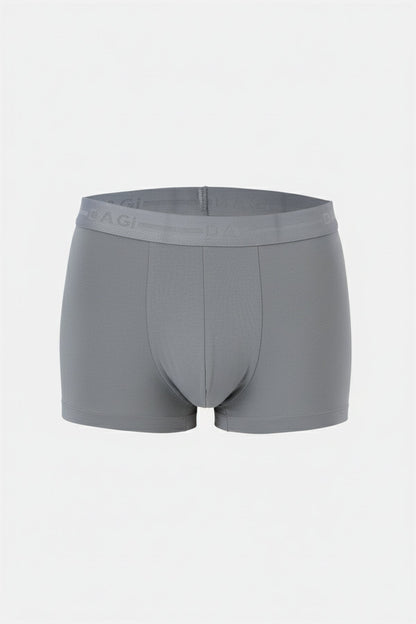 Gri-siyah 3'lü Desenli Pamuk Boxer