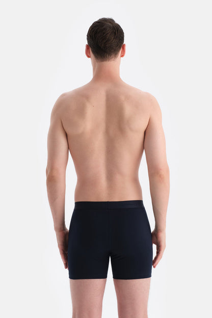 Lacivert 5210 Düz Pamuk Boxer