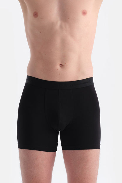 Siyah 5210 Düz Pamuk Boxer