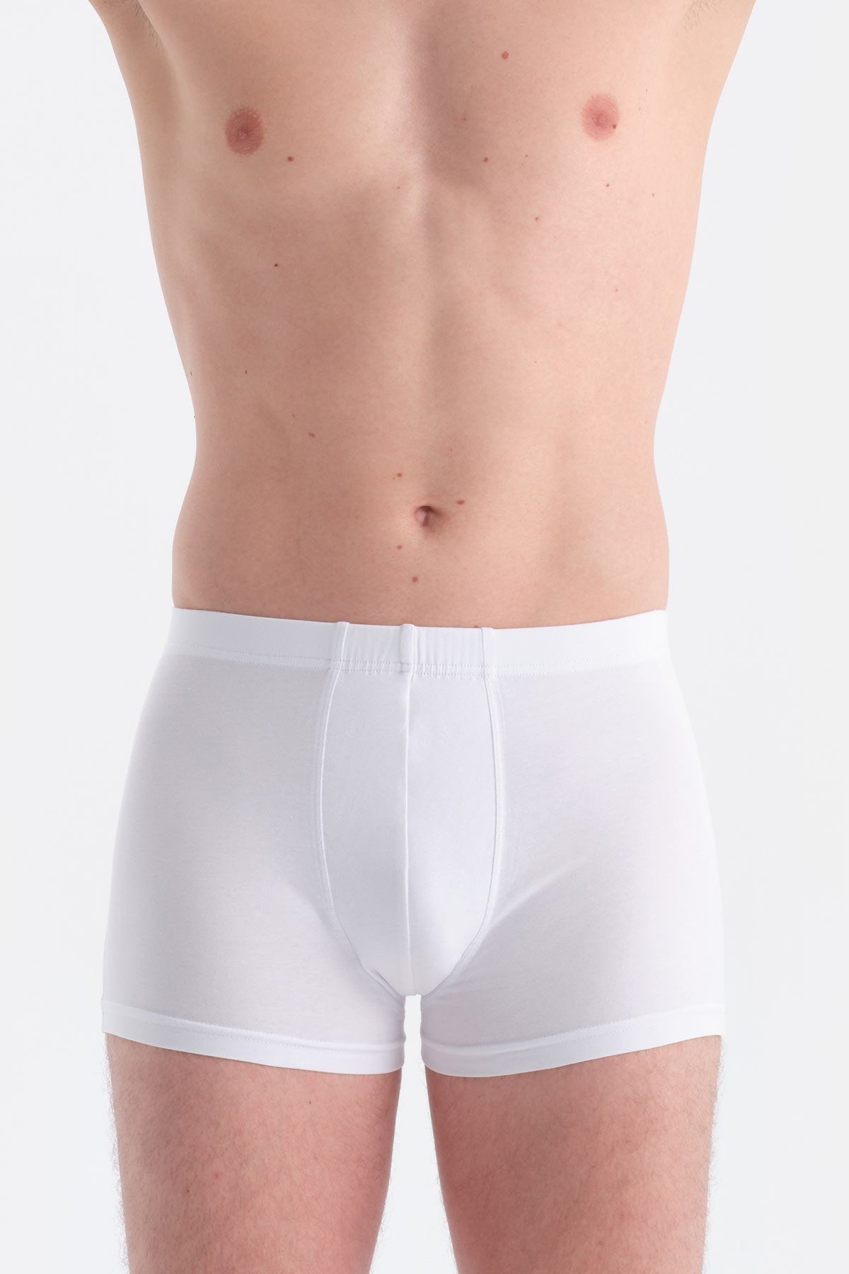 Beyaz Düz Micro Modal Boxer