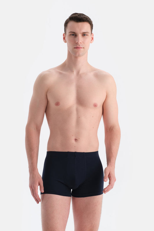 Lacivert Düz Micro Modal Boxer