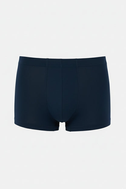 Beyaz-lacivert Düz Micro Modal Boxer