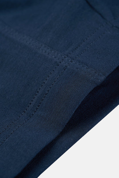 Beyaz-lacivert Düz Micro Modal Boxer