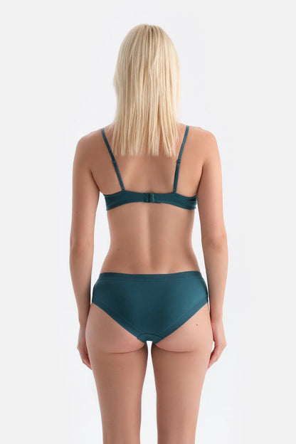 Koyu Yeşil Basic Üçgen Formlu Soft Sütyen