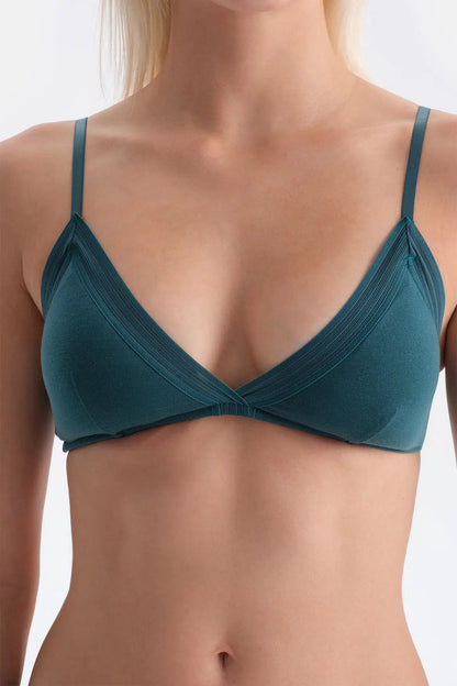 Koyu Yeşil Basic Üçgen Formlu Soft Sütyen