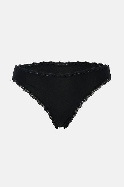 Bej-kahverengi-siyah Kadın 3'lü Desenli Brazilian Külot