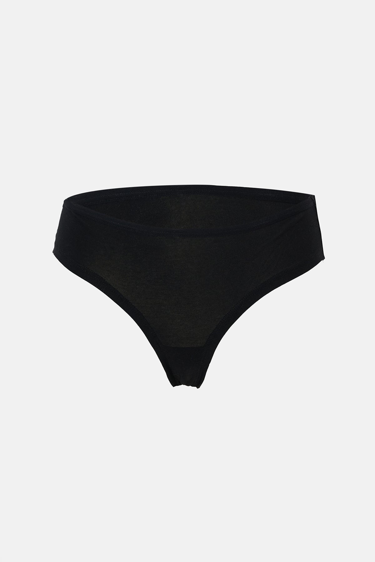 Bej-siyah Kadın 3'lü Arkası Dantel Detaylı Desenli Brazilian Külot