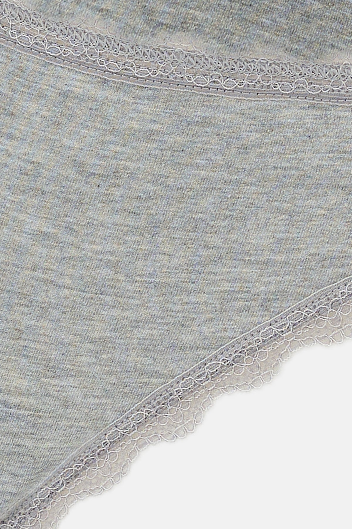 Ekru-gri Melanj-gül Kurusu Kadın 3'lü Desenli Brazilian Külot